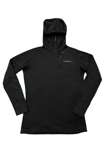 PATAGONIA Women's R1® TechFace Hoody Sweatshirt Jacket Black Medium EUC - Picture 1 of 14