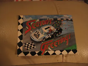 Tarjeta postal de carreras Press Pass 1995 rara Nascar Navidad - Imagen 1 de 2