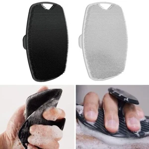 Silicone Body Face Scrubber Shower Cleaning Brush Exfoliating Deep Portable Hang - Picture 1 of 13