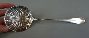 pelle de service à riz ou crème en métal argenté antique spoon coquille - Imagen 1 de 2