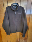 Columbia Mens Fleece Jacket Sweatshirt XL Zip up Side Pocket BROWN Fashion C2