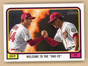 2022 Topps Heritage #CC-7 Welcome to the "Sho-To" Shohei Ohtani Combo Cards - Picture 1 of 2