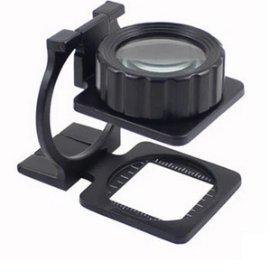 1PC 20x Folding Linen Tester Loupe Metal Thread Counter Magnifier Cloth Test - Picture 1 of 6