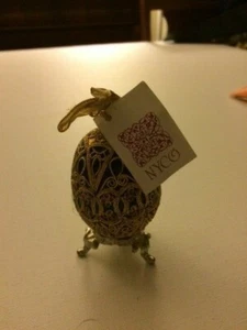 Blue Faberge Egg Replica, New Imperial replica No Stand  D2 - Picture 1 of 3
