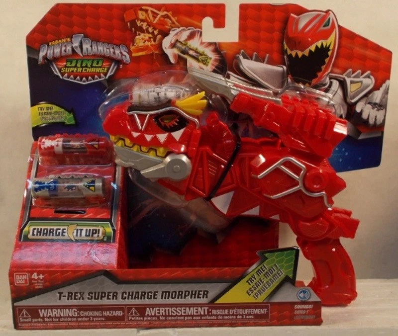 Power Rangers Dino Supercharge T-Rex Super Charge Morpher sonidos electrónicos rojo Foto 1 de 1
