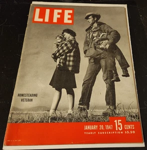 JANUARY 20, 1947 LIFE MAGAZINE HOMESTEADING VETERAN! - Bild 1 von 1