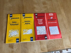 4 alte Michelin/Avis Länderkarten Schweiz/Österreich/Deutschland/Deutschland - Bild 1 von 4