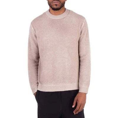 Acne Studios Men's Beige Printed Crewneck Jumper, Size Medium - Image 1 of 4
