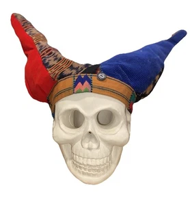 Vintage 60er Jahre? Narrenhut 3 Punkt Cosplay bunt Rave Royal Clown Kostüm Joker - Bild 1 von 12