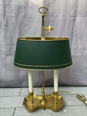 Sedgefield by Adams Brass Boullotte Lamp, Tole Shade 1989 Light - Image 1 of 4