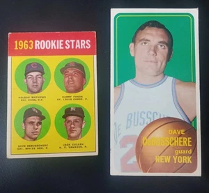 Topps Dave DeBusschere New York Knicks HOF 1963 Topps rookie & 1970-71 card - Picture 1 of 5