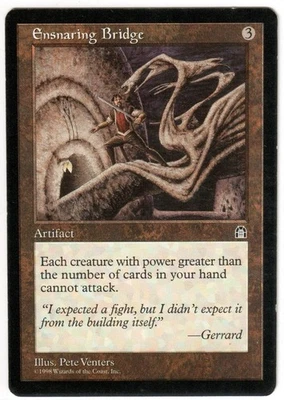 Magic the Gathering - Stronghold - RARE - Ensnaring Bridge - Lightly Played - Image 1 of 4