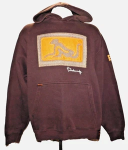 DE COLECCIÓN Y2K DUNKNMUNKY MONO BORRACHO SUDADERA CON CAPUCHA JERSEY LOGOTIPO MARRÓN L 36 - Imagen 1 de 11