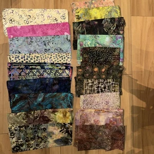 Batik Stoff Posten Neu Gemischt 19 Designs 1/2 Yard + F - Bild 1 von 9
