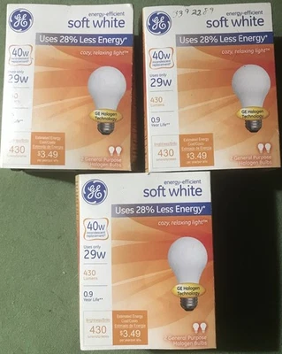 6-GE - Soft White - 40 W (uses 29 w) - Light Bulbs ,3-2 Packs - Image 1 of 3