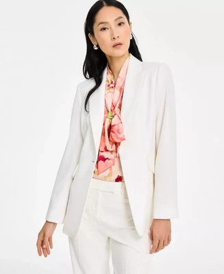 Tahari ASL Women's Petite Jacket 12P Peak-Lapel Button-Front - Image 1 of 4