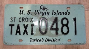 U.S. VIRGIN ISLANDS St Croix TAXI LICENSE PLATE 0481 - Picture 1 of 2