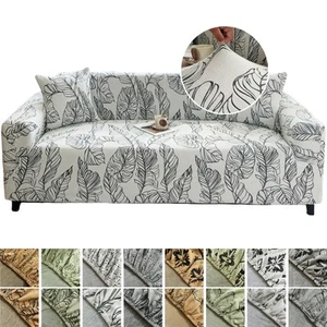 Stretch Couch Covers Slip Cover Soft Jacquard Lounge Sofa Slip Covers Protector - Picture 1 of 28