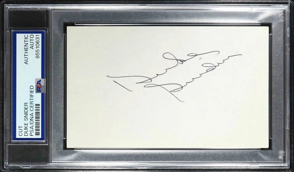 Duke Snider Signed Cut PSA/DNA Authentic Auto Brooklyn Dodgers HOF - Image 1 of 2