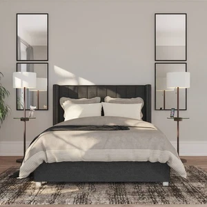 Caper Modern Floor Lamps with Tray Table 60 1/2" Tall Set of 2 Bronze USB Outlet - Picture 1 of 10