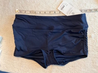 Athleta NWT XS 0 2 Dress Blue Sand Sprint Short Swim Shorts 405811 Side Scrunch - Image 1 of 4