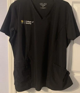 UCF College of Nursing Cherokee Scrubs Set Women Black XL Short Sleeve CKA684 - Picture 1 of 14