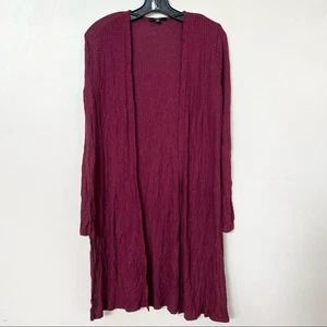 NEU Ambiance rot vorne offen hoher Seitenschlitz Waffelmuster Cardigan Oberteil Damen GRÖSSE M - Bild 1 von 9