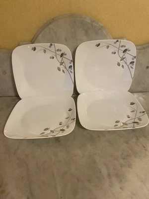 Set Of 4 Corelle, Midnight Garden 9” Square Luncheon Plate, Discontinued Pattern - Image 1 of 4