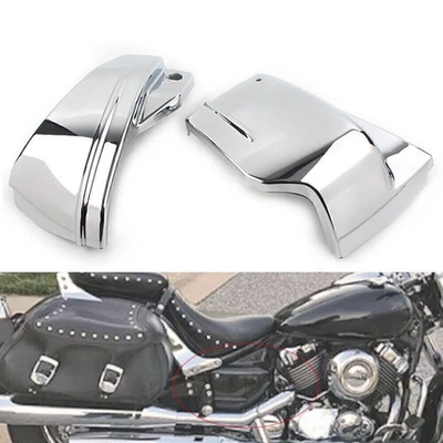 for Yamaha V-Star 650/DragStar 650/XVS650/XVS650A L+ R Side Battery Cover Chrome - Image 1 of 4