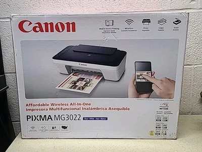 Canon Pixma MG-3022 All-In-One Inkjet Printer Mobile Device Wireless NEW In Box - Image 1 of 4