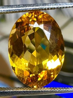 Piedra preciosa suelta citrino mandarina dorada ovalada natural de 7,62 quilates Brasil 15 X 11 Foto 1 de 4