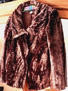 Elegante Damen Webpelzjacke, Heine, Gr.40, neuwertig, taupe m.großem Kragen - Bild 1 von 5