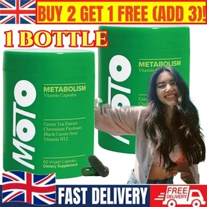 Moto Metabolism Boosting Capsules-Natural Energy/Fat Burn/Weight Support - Picture 1 of 13