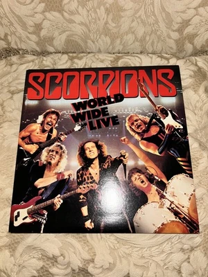 Vintage Scorpions World Wide Live Vinyl Record Foto 1 de 3