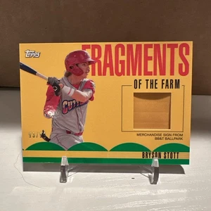 2020 Topps Pro Debut Fragments of the Farm Bryson Stott Green /99 Relic - Picture 1 of 3