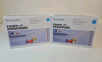 Clear String Lights 100 Indoor Outdoor Fairy White Cord - Room Essentials  Lot 2 - Image 1 of 3