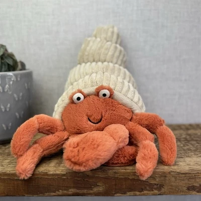 Jellycat Herman Hermit Crab - Large Crab In Shell Soft Toy Beanie Plush 12" - Image 1 of 4