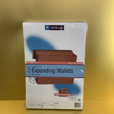Smead Expanding Wallets 3 Legal Size Expands To 3.5 With Flap 7 Cord Type Sides - Image 1 of 4