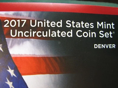 2017 D  U.S. Mint Uncirculated Set  10 Coin Set  Sealed In Plastic  As Shown - Image 1 of 3