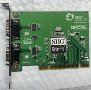 SIIG Dual Profile CyberSerial 2-Port RS-232 PCI Serial Adapter JJ-P02012-S6 - Picture 1 of 4