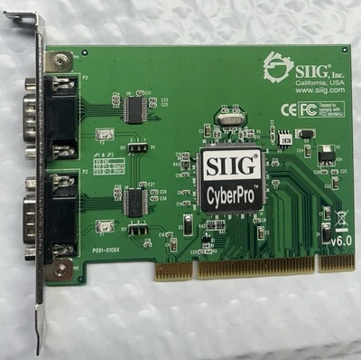 SIIG Dual Profile CyberSerial 2-Port RS-232 PCI Serial Adapter JJ-P02012-S6 - Image 1 of 4