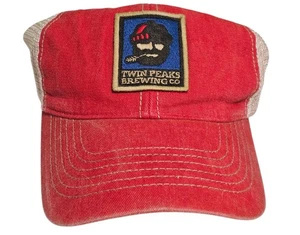 Twin Peaks Brewing Company Red Snap Back Mesh Hat Cap - Picture 1 of 2