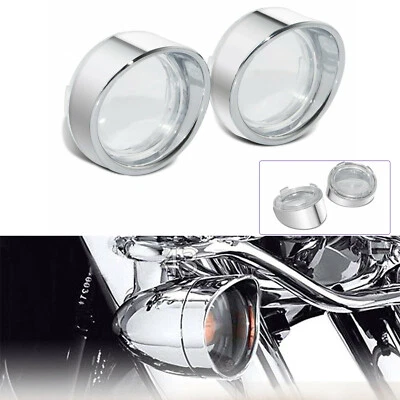 Luz de señal de giro de bala transparente para Harley Cross Bones 08-11 FLSTSB Dyna FXDWG Foto 1 de 4