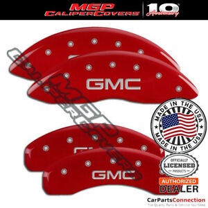 MGP Caliper Brake Cover Red 34208SGMCRD Front Rear For GMC Sierra 1500 2017-2018