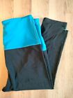 Delfin Mineral Infused High Waist Exercise Capris - Turquoise Size 2XL