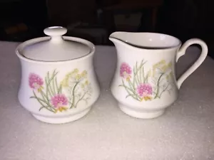 VINTAGE STAFFORD HERB & SPICES CREAM AND SUGAR SET - Picture 1 of 8