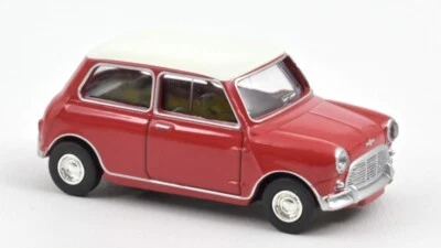 MODELLINO AUTO STATICO NOREV MINI COOPER S 1964 ROSSO TETTO BIANCO SCALA 1:54 - Immagine 1 di 2