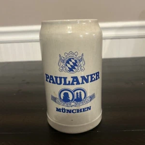 Vintage Paulaner München 1 Liter Stoneware Beer Stein Mug - Picture 1 of 6