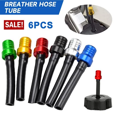 6PC Motorcycle Gas CAP VENT Tank Fuel Air Breather Valve Hose Tube Dirt Bike ATV - Image 1 of 4