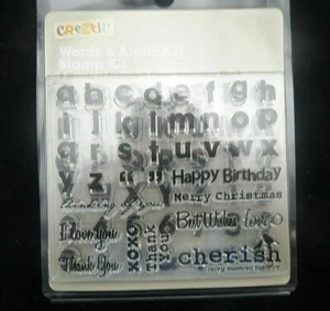ALPHABET STAMP KIT + COMMON WORDS UPPER + LOWER CASE + NUMBERS + ART CRAFT | HYT - Picture 1 of 5